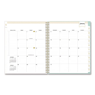 Day Designer Secret Garden Mint Frosted Weekly/Monthly Planner, 11 x 8.5, Multicolor Cover, 12-Month (Jan to Dec): 2024