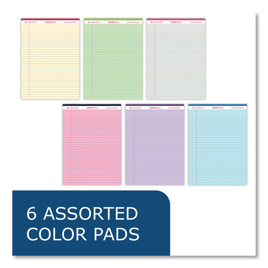 Enviroshades Legal Notepads, 50 Assorted 8.5 x 11.75 Sheets, 36 Notepads/Carton, Ships in 4-6 Business Days