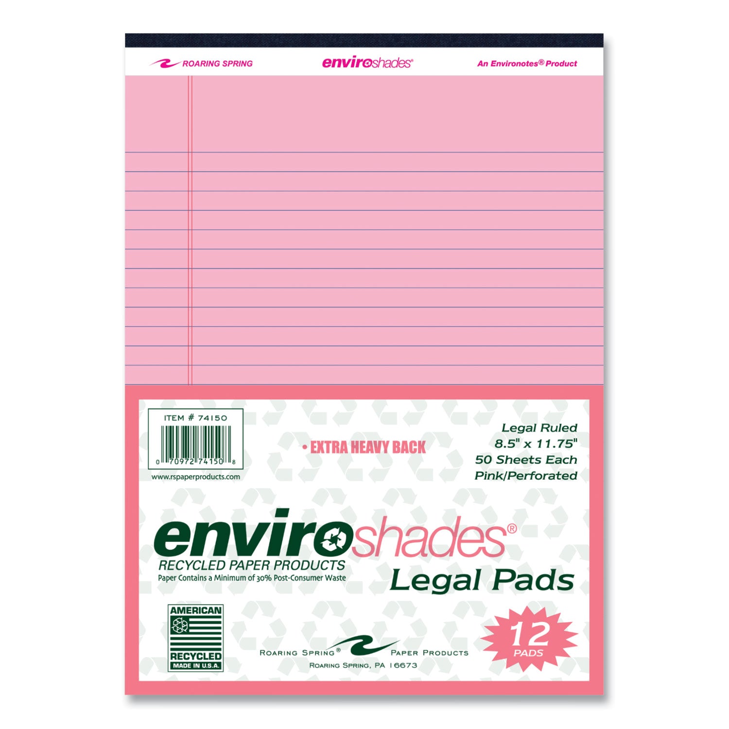 enviroshades-legal-notepads-50-pink-85-x-1175-sheets-72-notepads-carton-ships-in-4-6-business-days_roa74150cs - 2