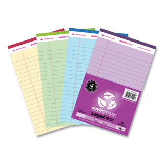 Enviroshades Legal Notepads, 40 Assorted 5 x 8 Sheets, 72 Notepads/Carton, Ships in 4-6 Business Days
