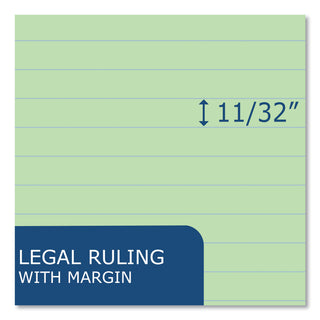Enviroshades Legal Notepads, 50 Green 8.5 x 11.75 Sheets, 72 Notepads/Carton, Ships in 4-6 Business Days