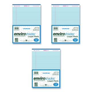 Enviroshades Legal Notepads, 50 Blue 8.5 x 11.75 Sheets, 72 Notepads/Carton, Ships in 4-6 Business Days