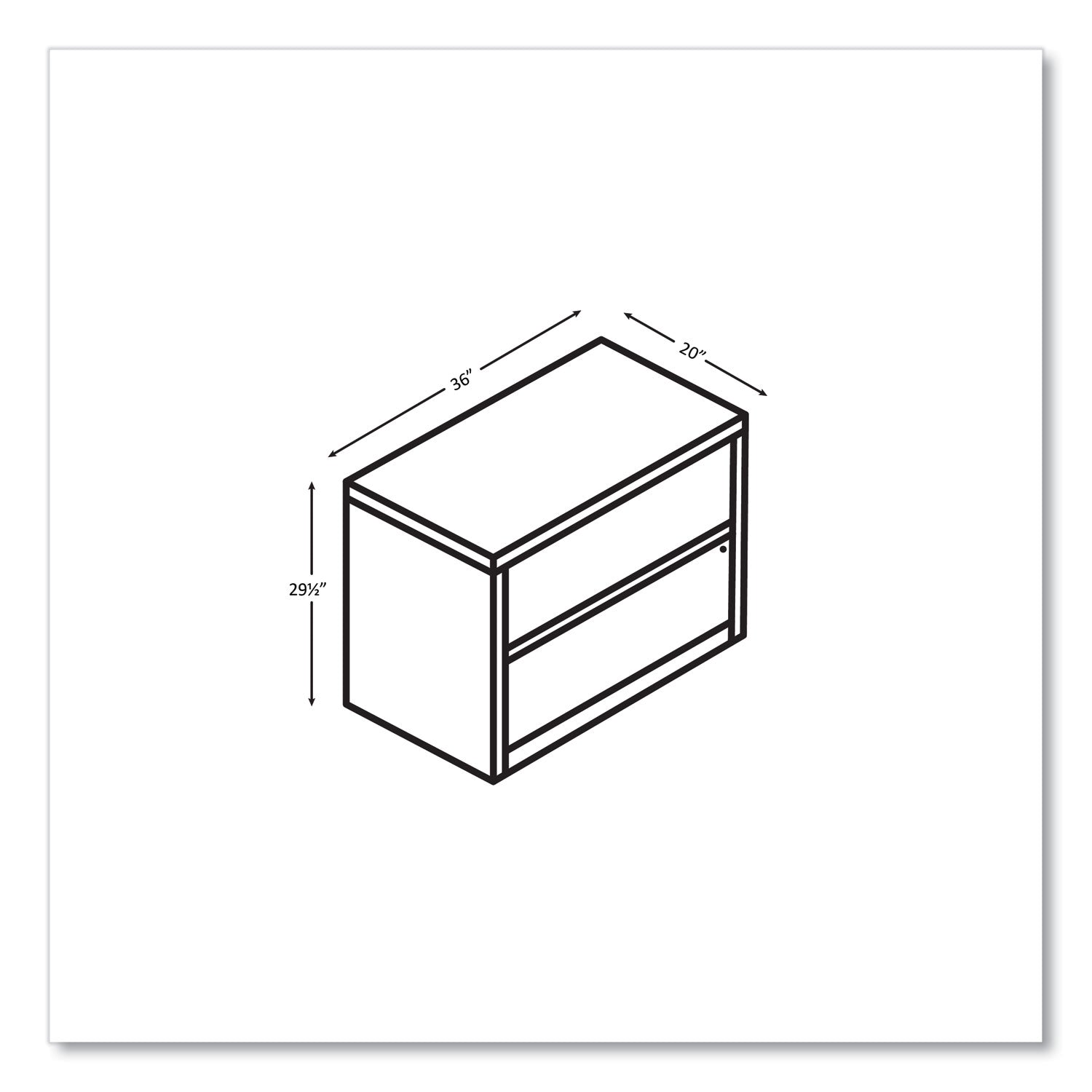 10500 Series Lateral File, 2 Legal/Letter-Size File Drawers, Kingswood Walnut, 36" x 20" x 29.5