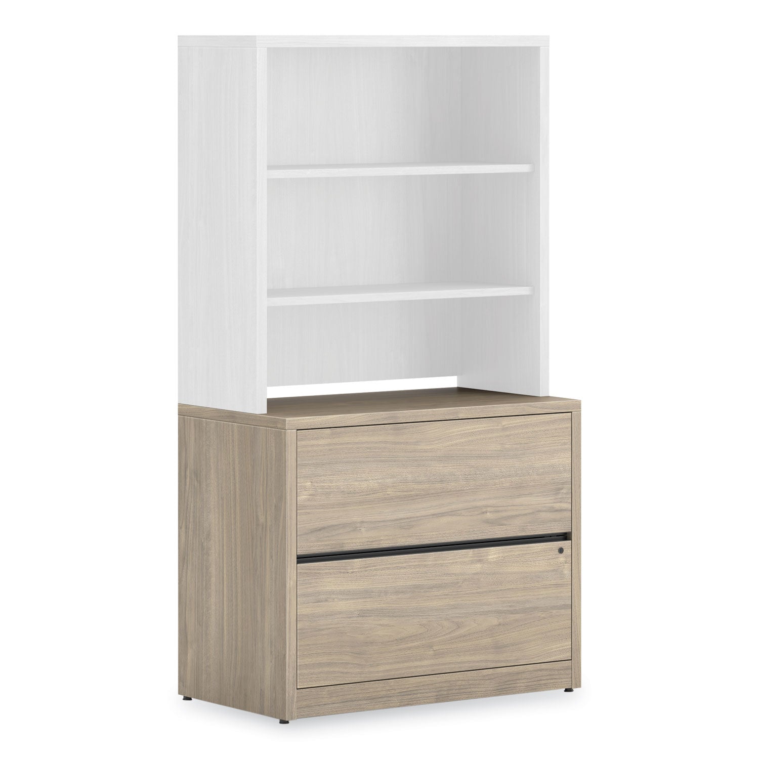 10500 Series Lateral File, 2 Legal/Letter-Size File Drawers, Kingswood Walnut, 36" x 20" x 29.5