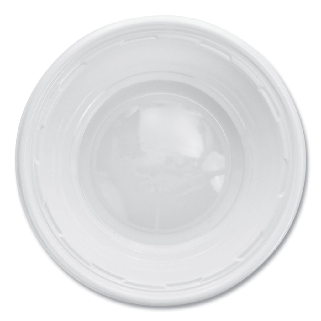 Plastic Bowls, 5 to 6 oz, White, 125/Pack, 8 Packs/Carton - 