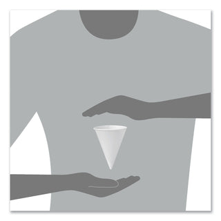 Bare Eco-Forward Treated Paper Cone Cups, ProPlanet Seal, 6 oz, White, 200/Sleeve, 25 Sleeves/Carton