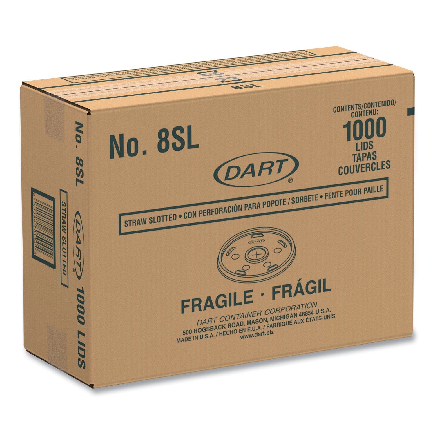 Plastic Cold Cup Lids, Fits 8 oz to 9 oz Cups, Translucent, 100 Pack, 10 Packs/Carton
