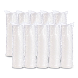 Plastic Cold Cup Lids, Fits 8 oz to 9 oz Cups, Translucent, 100 Pack, 10 Packs/Carton