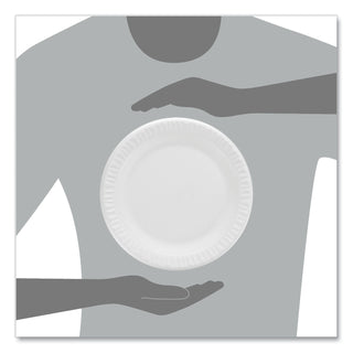 Concorde Non-Laminated Foam Plates, 9" dia, White, 125/Pack