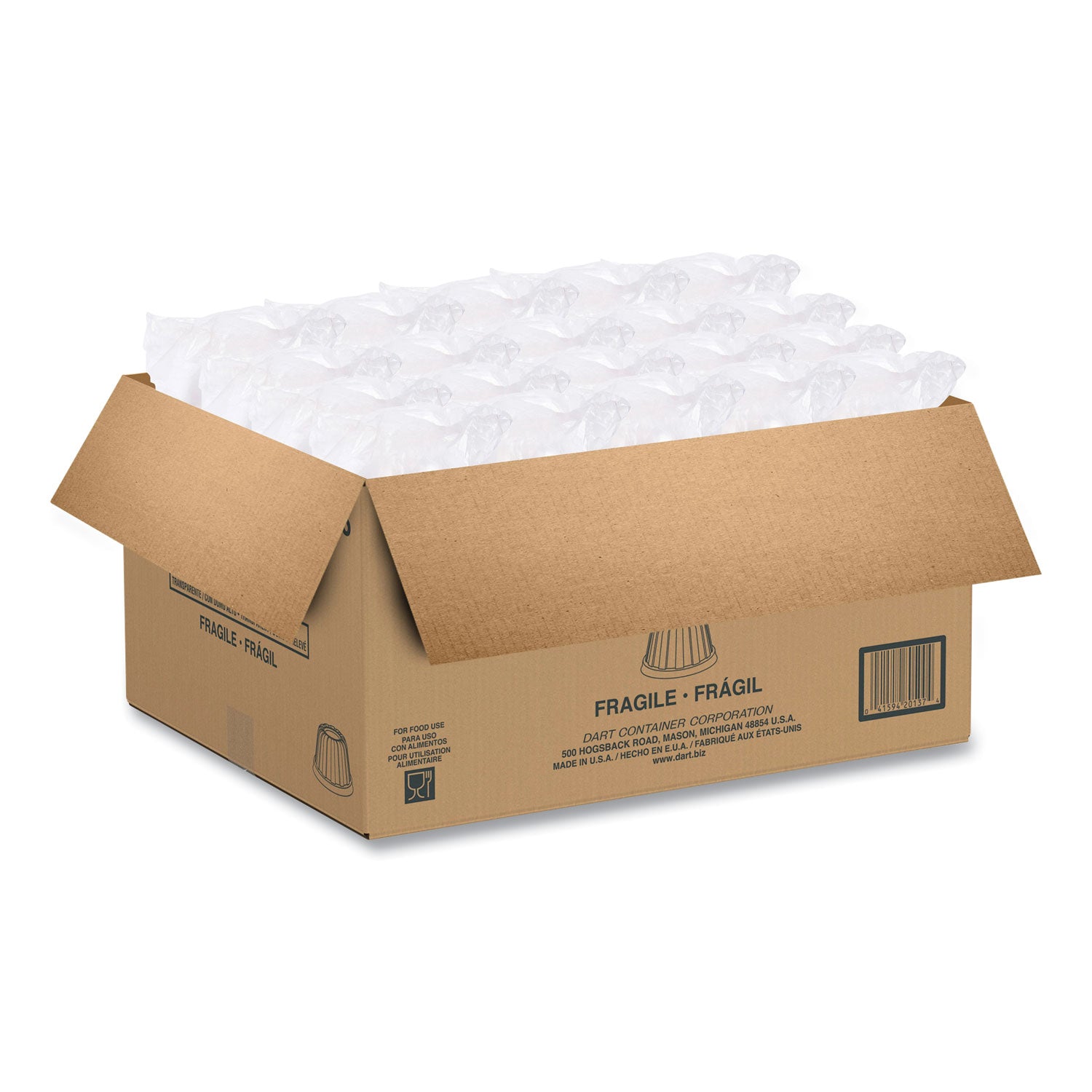 D-T Sundae/Cold Cup Lids, Fits 5 oz to 32 oz Cups, Clear, 50 Pack 20 Packs/Carton