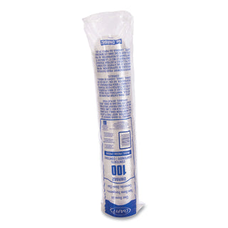 Plastic Dome Lid, No-Hole, Fits 9 oz to 22 oz Cups, Clear, 100/Sleeve, 10 Sleeves/Carton