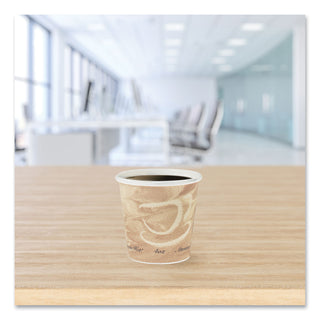 Single Sided Poly Paper Hot Cups, 4 oz, Mistique Design, 1,000/Carton
