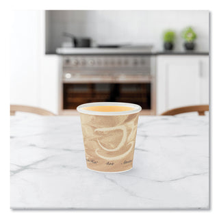 Single Sided Poly Paper Hot Cups, 4 oz, Mistique Design, 1,000/Carton