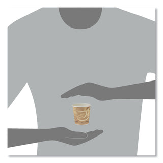 Single Sided Poly Paper Hot Cups, 4 oz, Mistique Design, 1,000/Carton