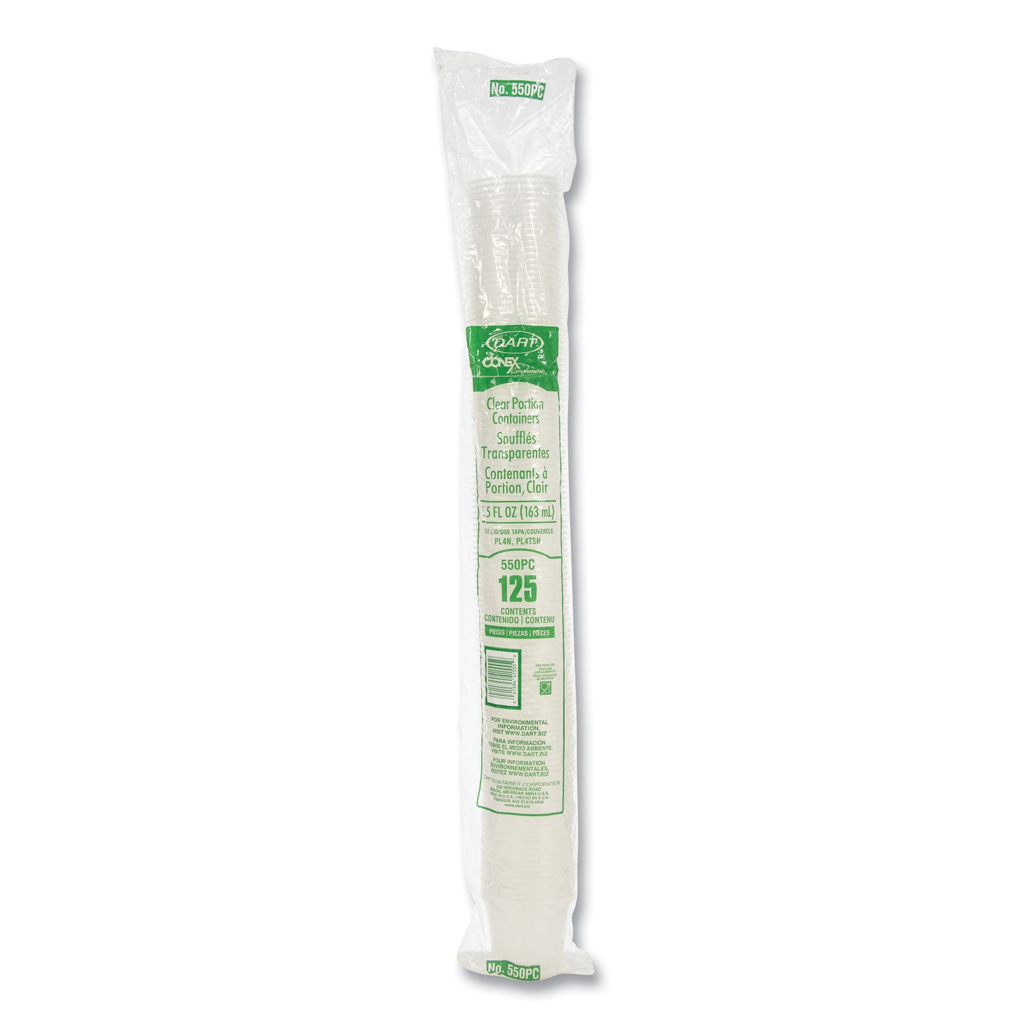 Conex Complements Portion/Medicine Cups, 5.5 oz, Translucent, 125/Bag, 20 Bags/Carton