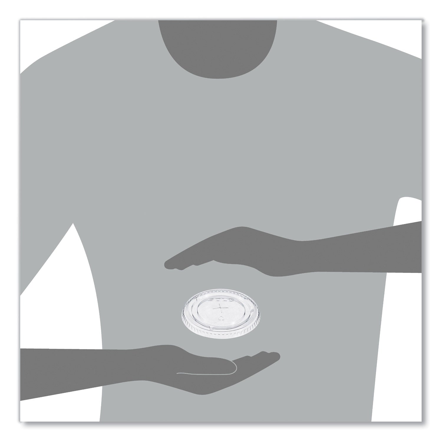 Straw-Slot Cold Cup Lids, Fits 9 oz to 20 oz Cups, Clear, 100/Sleeve, 10 Sleeves/Carton