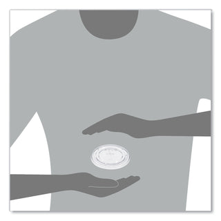 Straw-Slot Cold Cup Lids, Fits 9 oz to 20 oz Cups, Clear, 100/Sleeve, 10 Sleeves/Carton