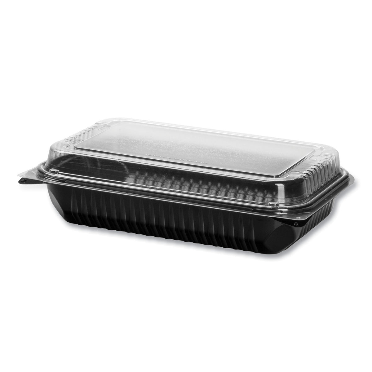 Dinner Box, 1-Comp, Black/Clear, 64oz, 11 1/2w x 8.05d x 2.95h, 100/Carton, Sold as 1 Carton, 100 Each per Carton