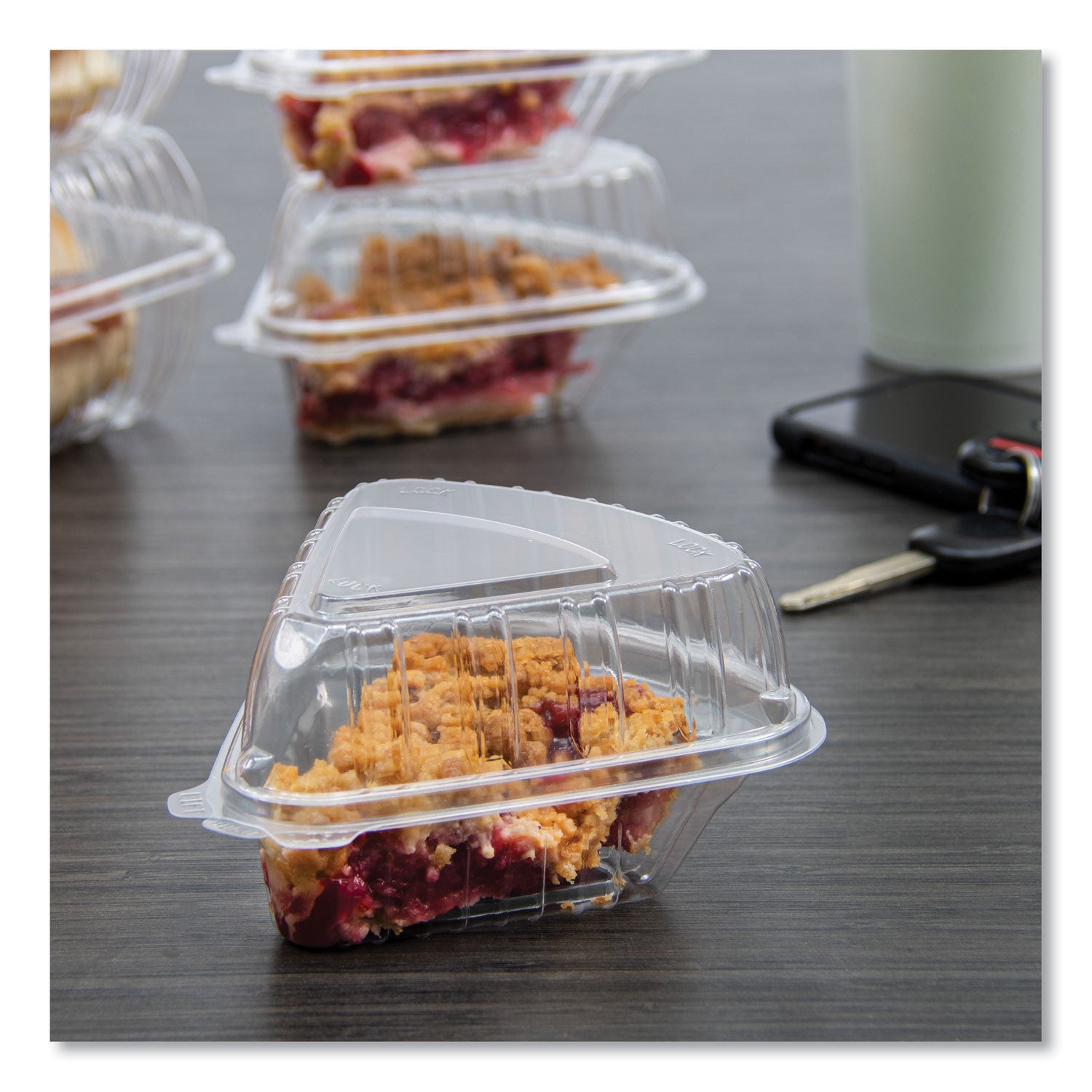 showtime-clear-hinged-containers-pie-wedge-667-oz-61-x-56-x-3-clear-plastic-125-pack-2-packs-carton_dccc54ht1 - 4