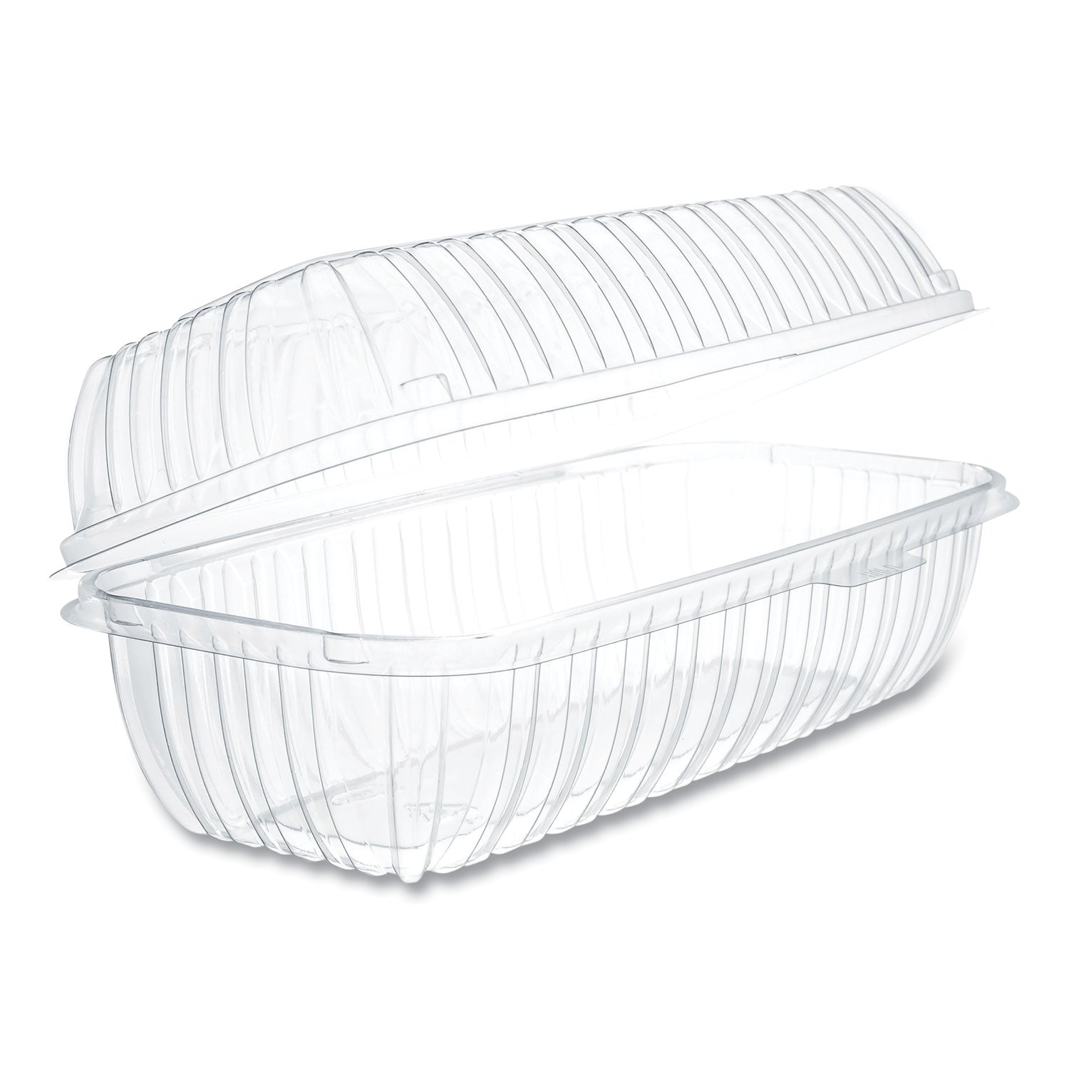 showtime-clear-hinged-containers-hoagie-container-299-oz-51-x-99-x-35-clear-plastic-100-bag-2-bags-carton_dccc99ht1 - 1