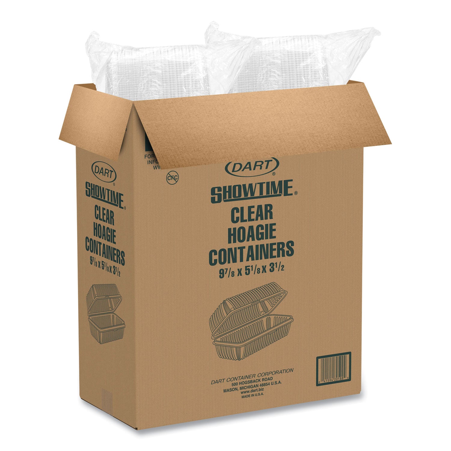 showtime-clear-hinged-containers-hoagie-container-299-oz-51-x-99-x-35-clear-plastic-100-bag-2-bags-carton_dccc99ht1 - 6