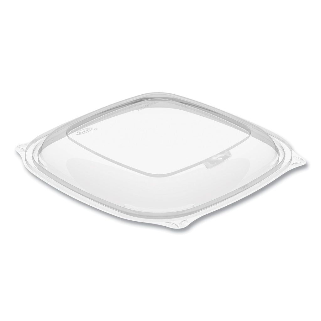 PresentaBowls Pro Clear Square Bowl Lids, Large Vented Square, 8.5 x 8.5 x 1, Clear, Plastic, 63/Bag, 4 Bags/Carton