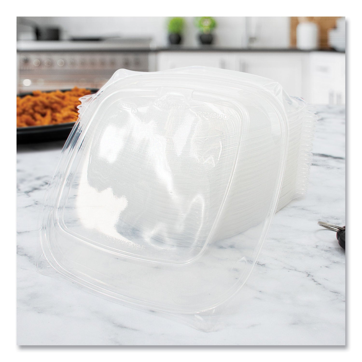 presentabowls-pro-clear-square-bowl-lids-large-vented-square-85-x-85-x-1-clear-plastic-63-bag-4-bags-carton_dccpp2464bdl - 4