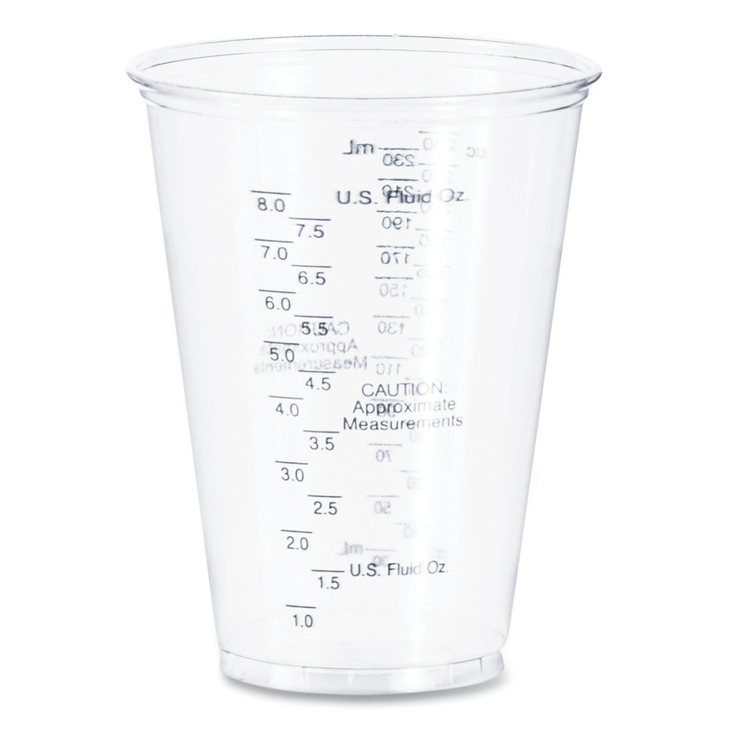 PET Graduated Medical and Dental Cups, 10 oz, Clear, Graduated, 50/Bag, 20 Bags/Carton