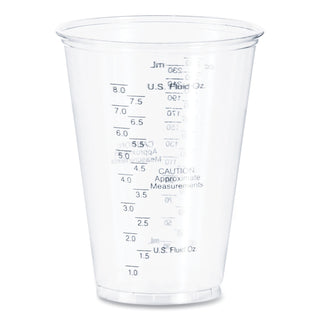 PET Graduated Medical and Dental Cups, 10 oz, Clear, Graduated, 50/Bag, 20 Bags/Carton - 