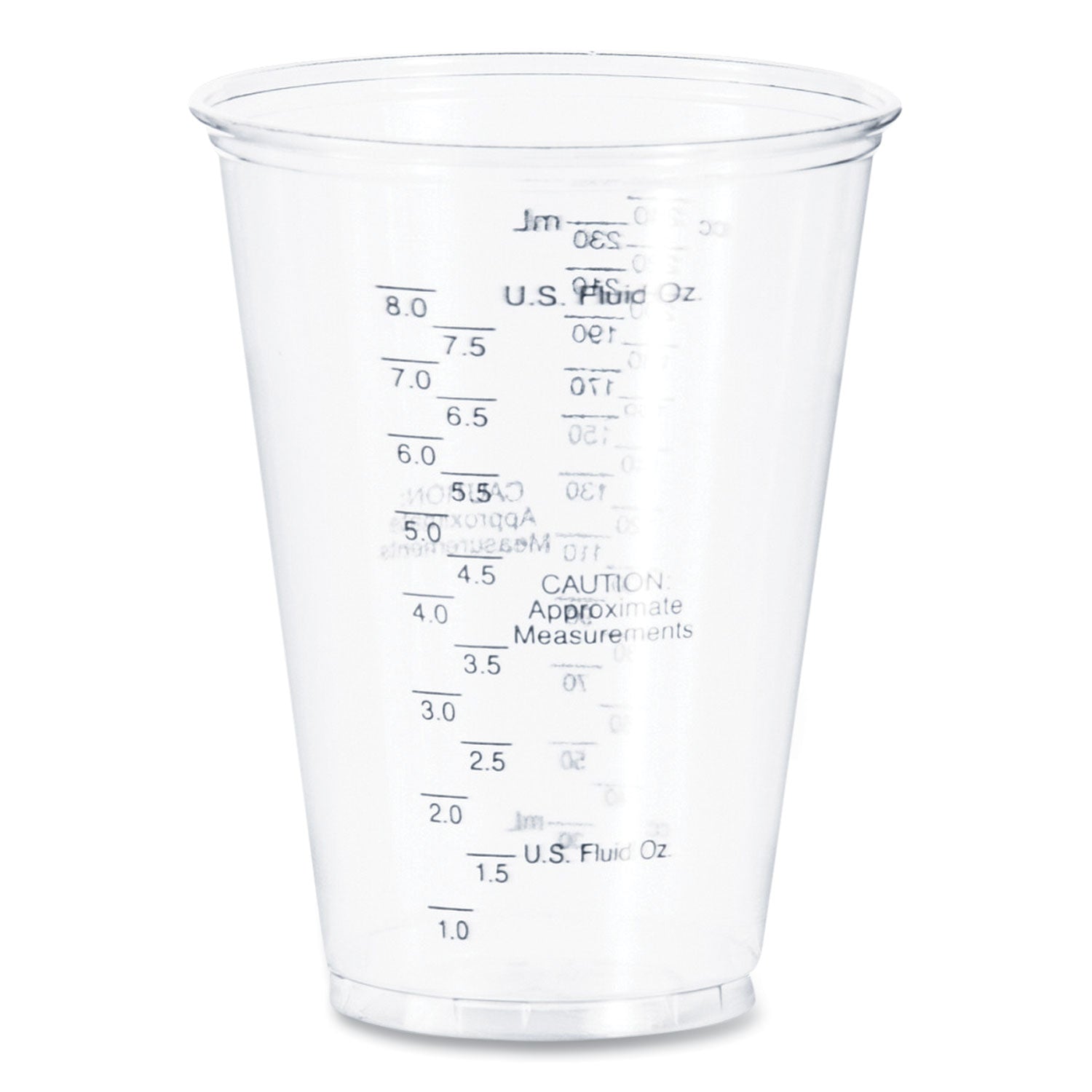 PET Graduated Medical and Dental Cups, 10 oz, Clear, Graduated, 50/Bag, 20 Bags/Carton - 