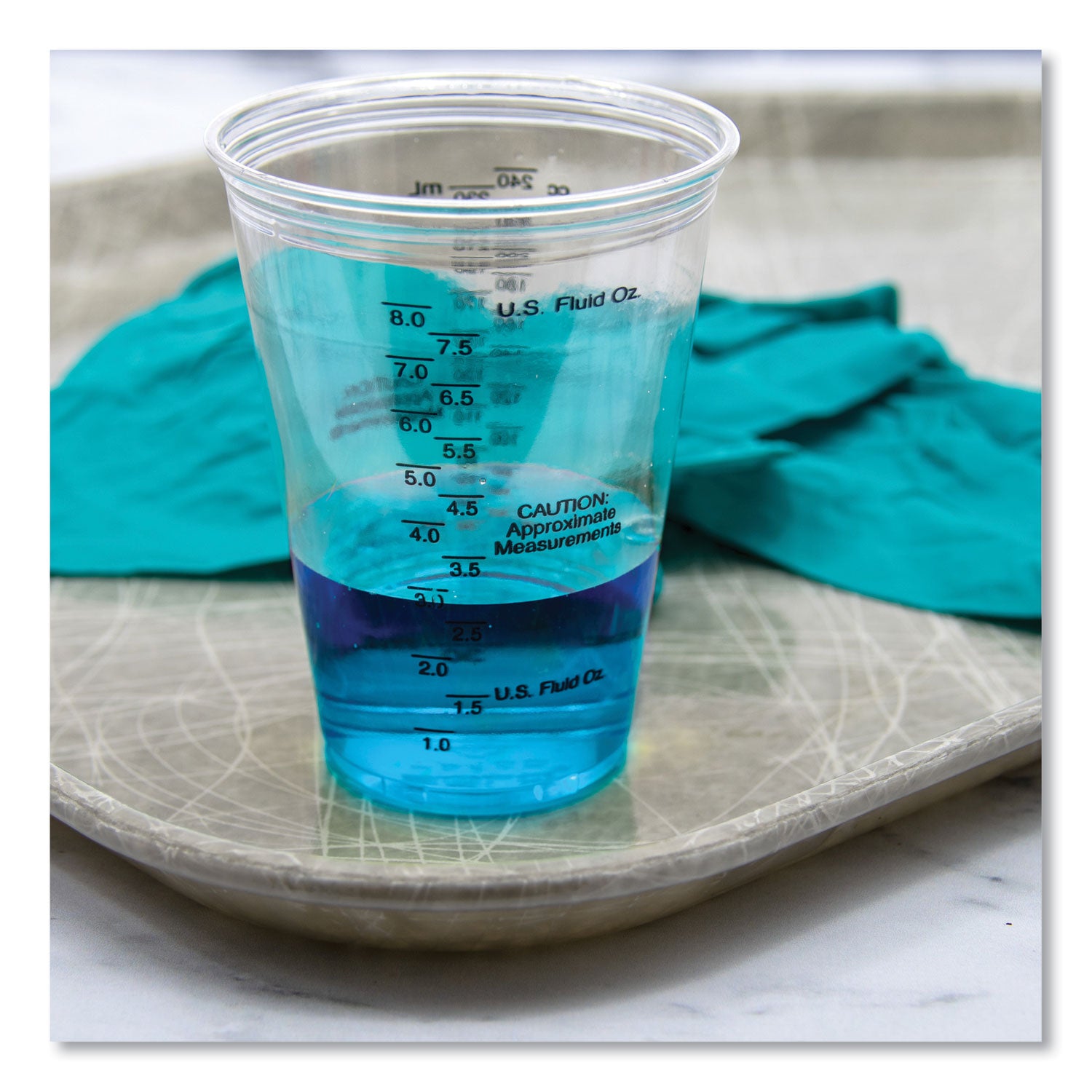 PET Graduated Medical and Dental Cups, 10 oz, Clear, Graduated, 50/Bag, 20 Bags/Carton - 