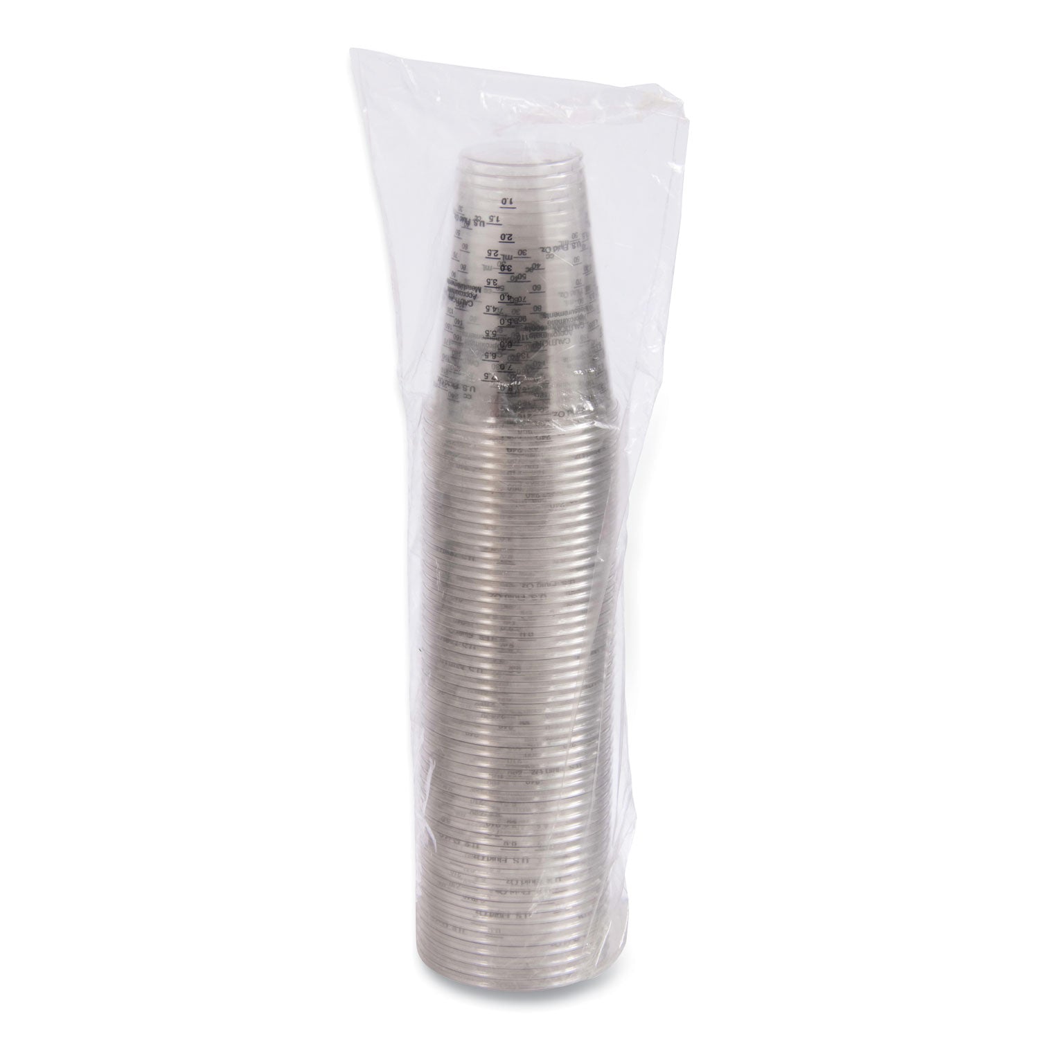 PET Graduated Medical and Dental Cups, 10 oz, Clear, Graduated, 50/Bag, 20 Bags/Carton - 
