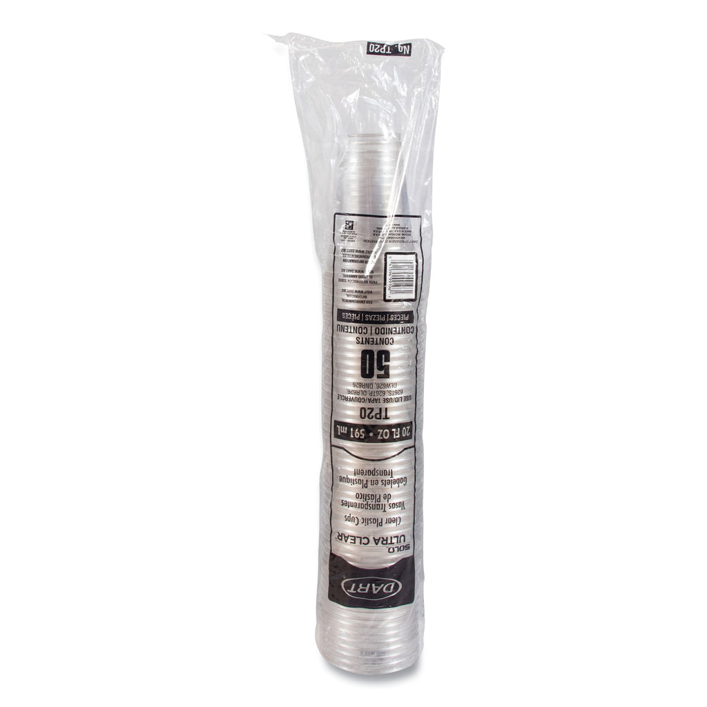 Ultra Clear Cups, 20 oz, PET, 50/Bag, 12 Bags/Carton
