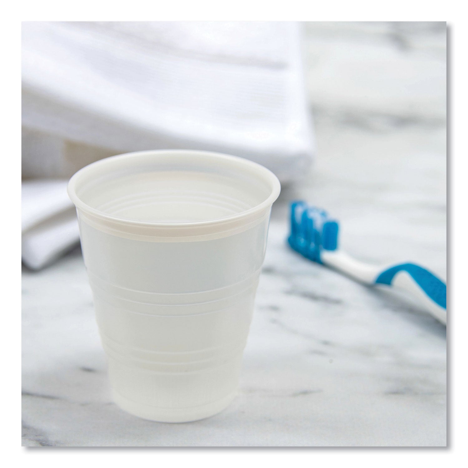 High-Impact Polystyrene Cold Cups, 5 oz, Translucent, 100/Pack