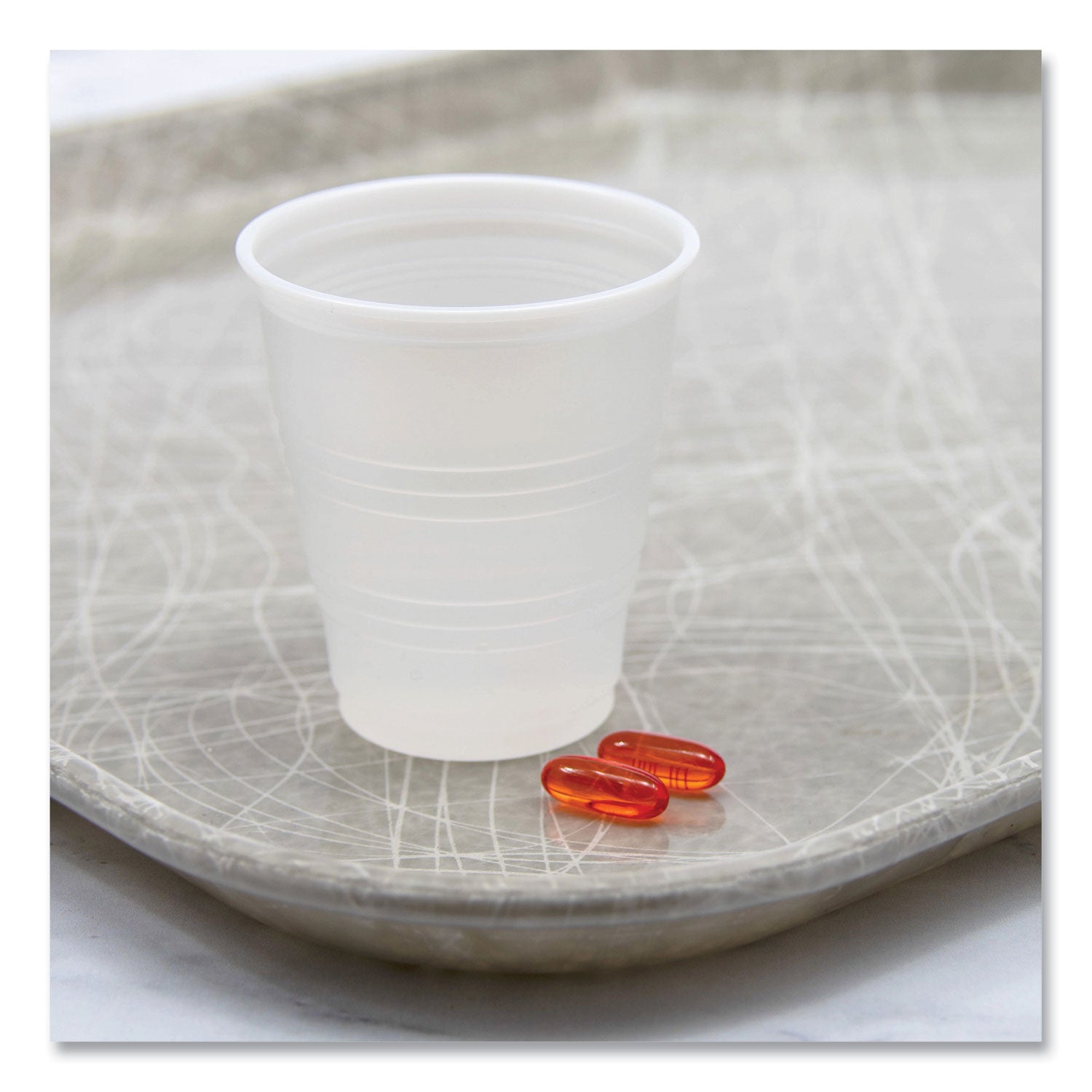 High-Impact Polystyrene Cold Cups, 5 oz, Translucent, 100/Pack