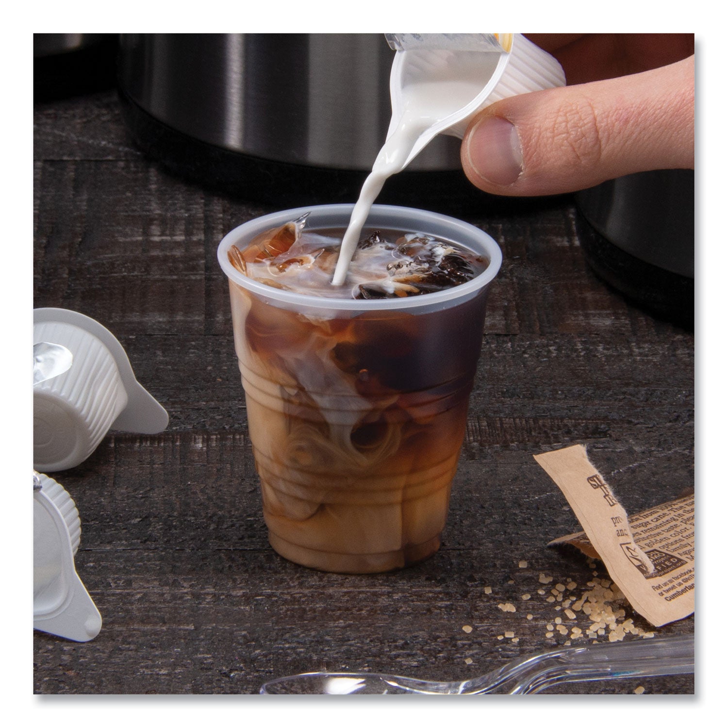 High-Impact Polystyrene Cold Cups, 5 oz, Translucent, 100/Pack