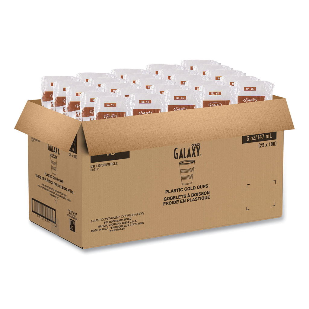 High-Impact Polystyrene Cold Cups, 5 oz, Translucent, 100/Pack