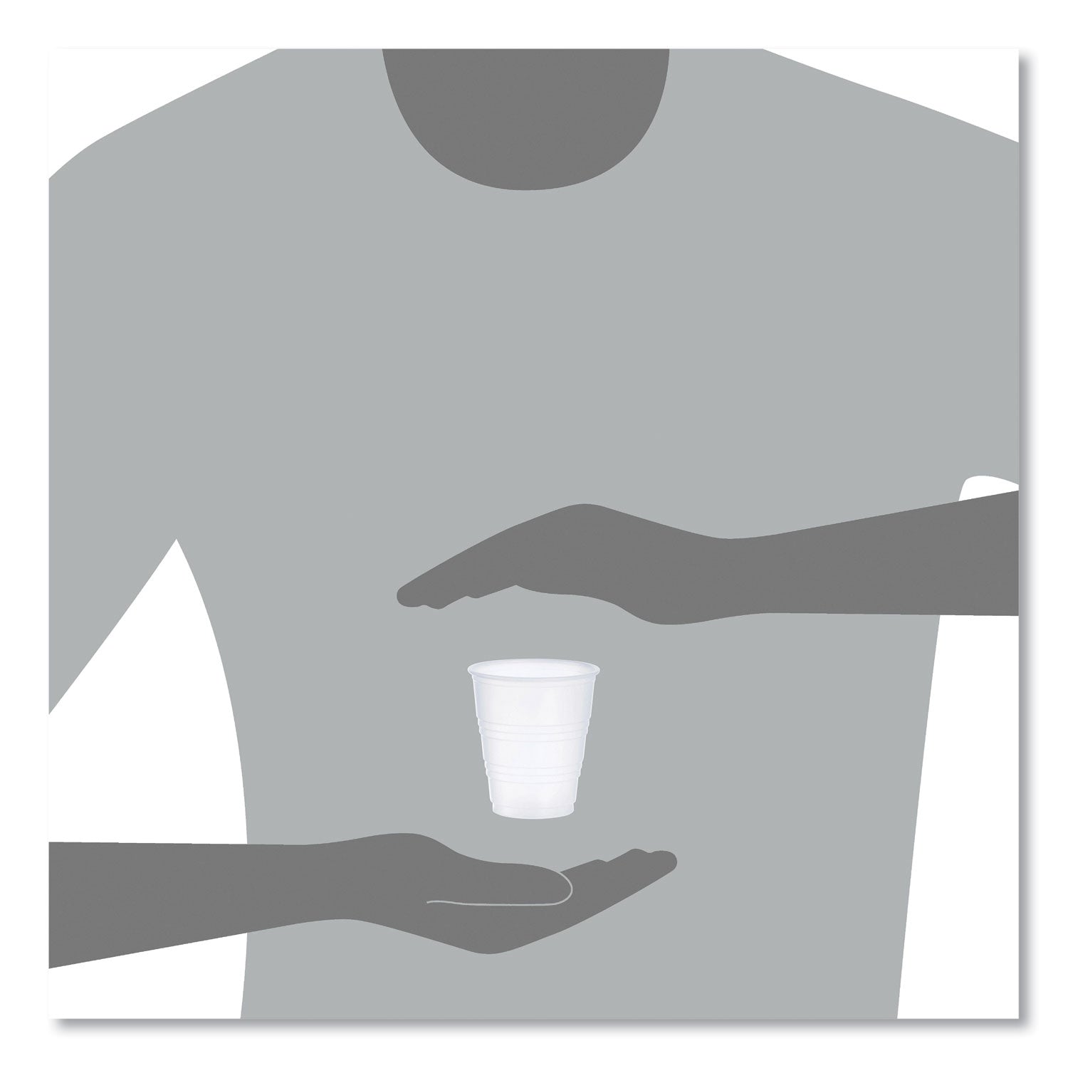High-Impact Polystyrene Cold Cups, 5 oz, Translucent, 100/Pack