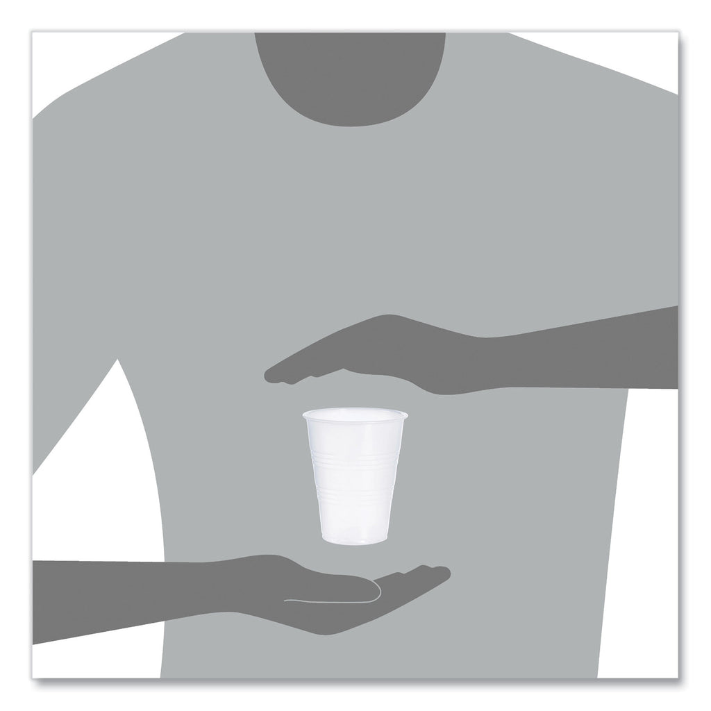 High-Impact Polystyrene Cold Cups, 9 oz, Translucent, 100 Cups/Sleeve, 25 Sleeves/Carton
