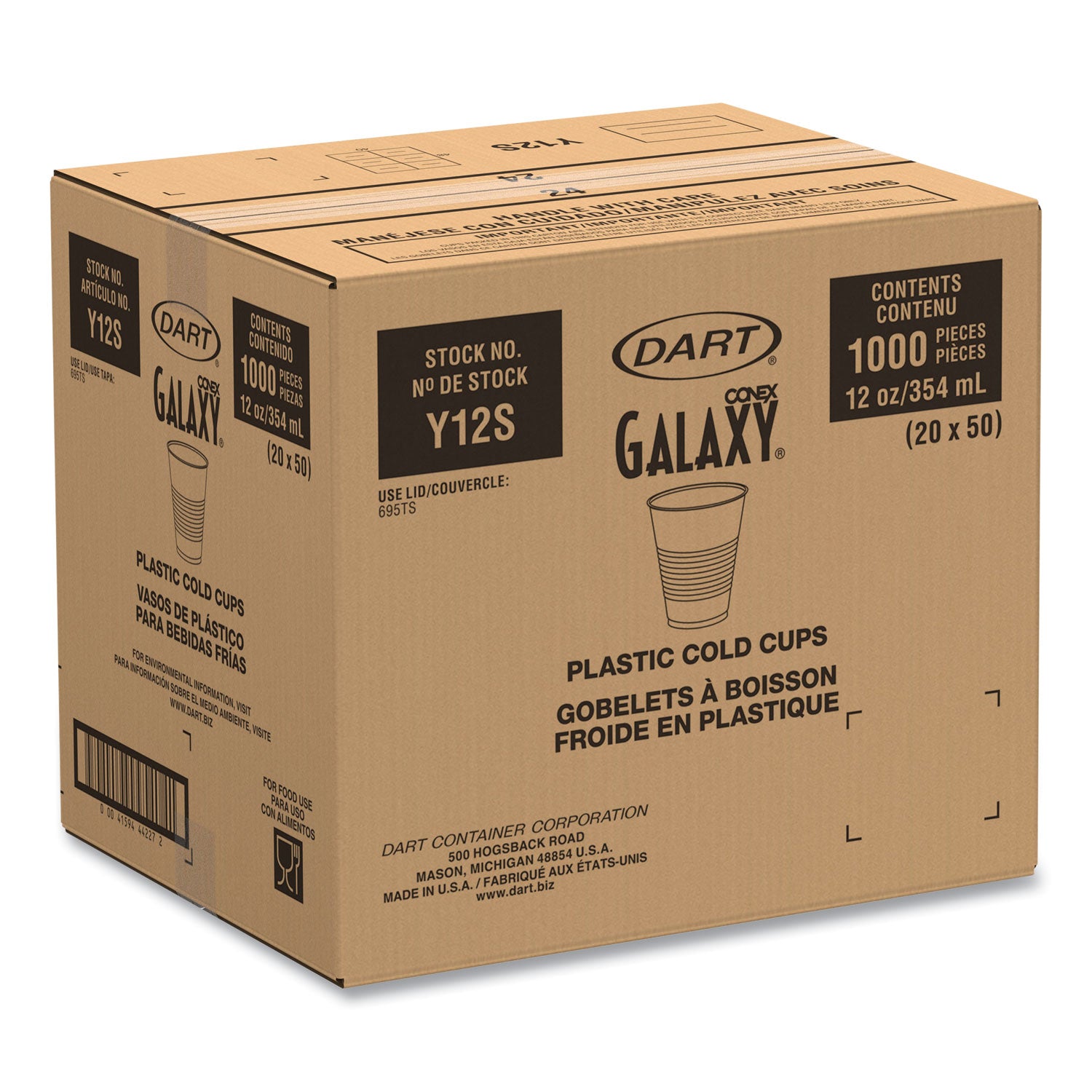 high-impact-polystyrene-squat-cold-cups-12-oz-translucent-50-cups-sleeve-20-sleeves-carton_dccy12s - 2