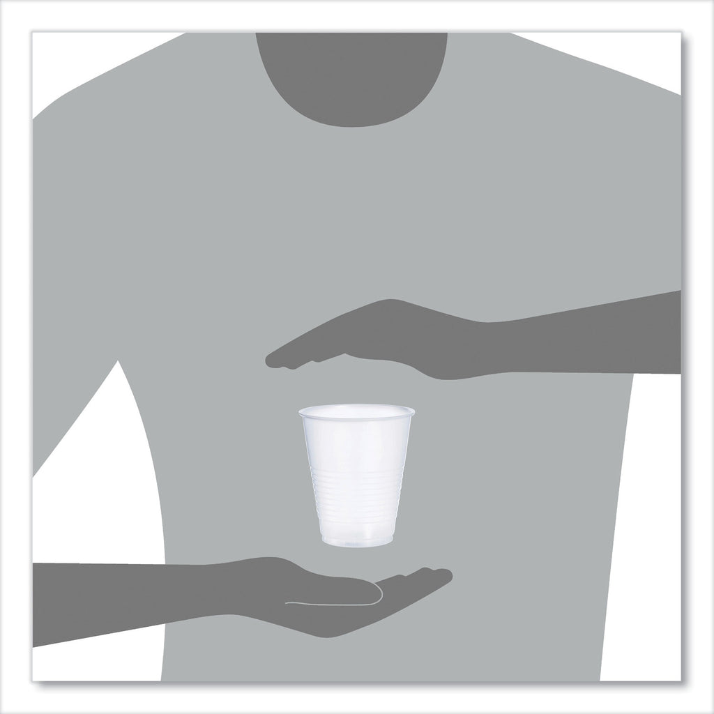 High-Impact Polystyrene Squat Cold Cups, 12 oz, Translucent, 50 Cups/Sleeve, 20 Sleeves/Carton