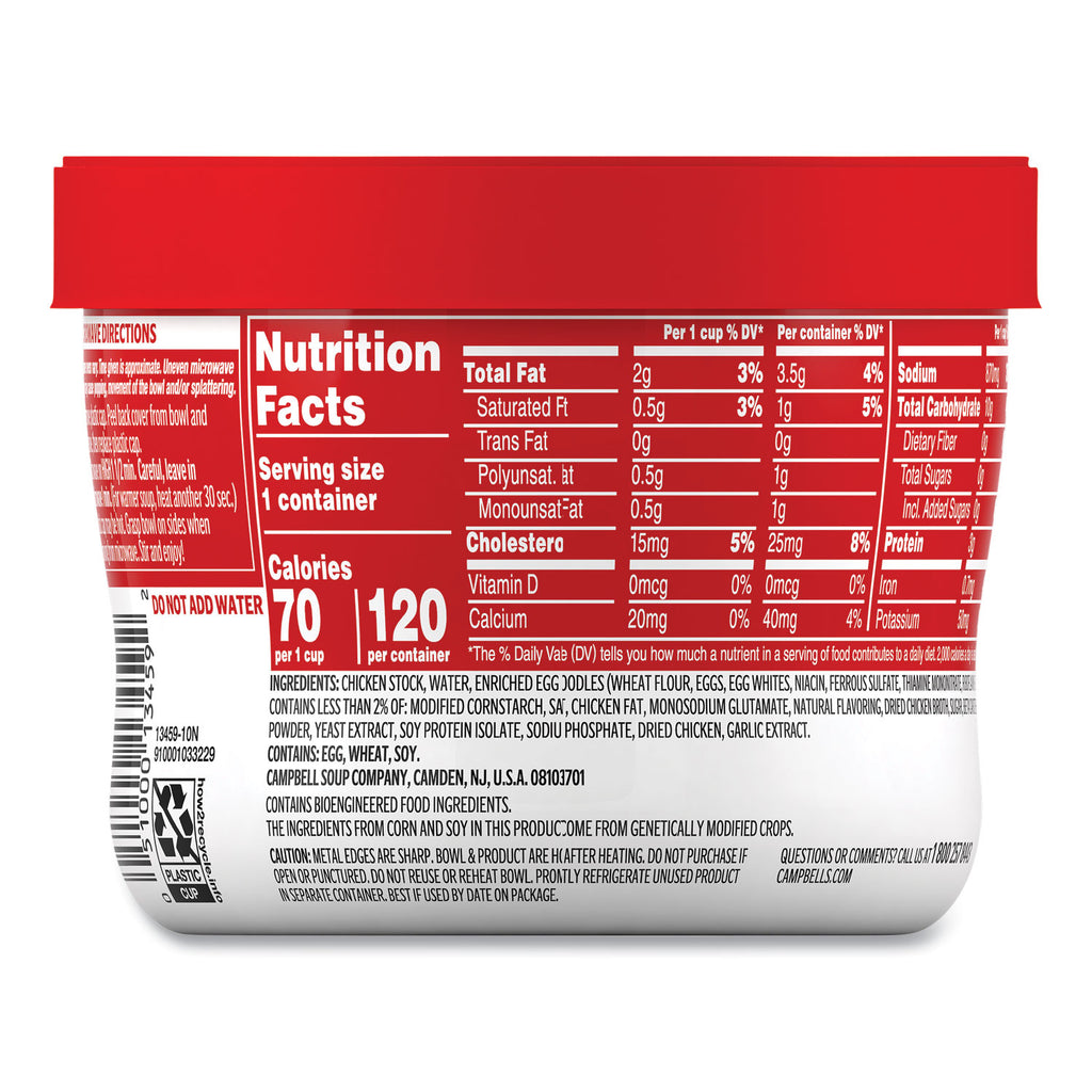 Chicken Noodle, 15.4 oz Bowl, 8/Carton, Ships in 1-3 Business Days