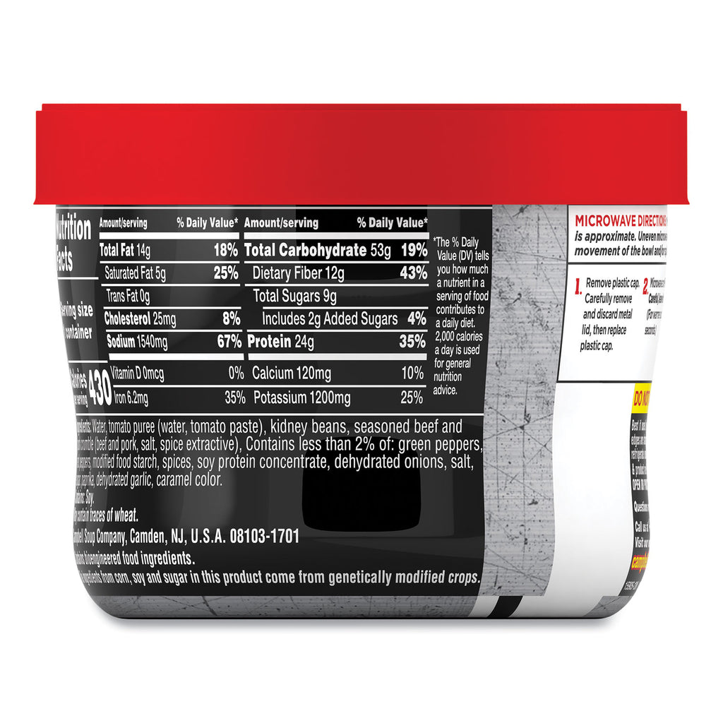 Chunky Firehouse Hot and Spicy Chili with Beans, 15.25 oz, 8/Carton, Ships in 1-3 Business Days