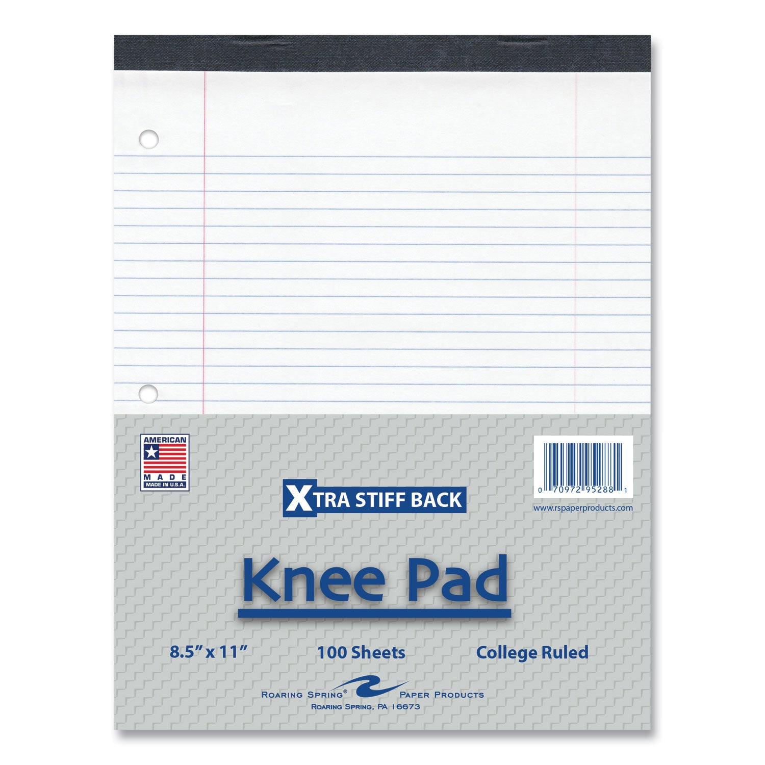 Stiff-Back Pad, Medium/College Rule, 100 White 8.5 x 11 Sheets, 36/Carton, Ships in 4-6 Business Days