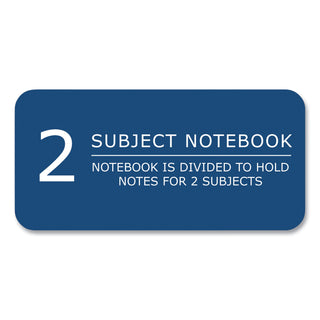 Subject Wirebound Notebook, 2-Subject, Medium/College Rule, Asst Cover, (100) 11 x 9 Sheets, 24/Carton, Ships in 4-6 Bus Days