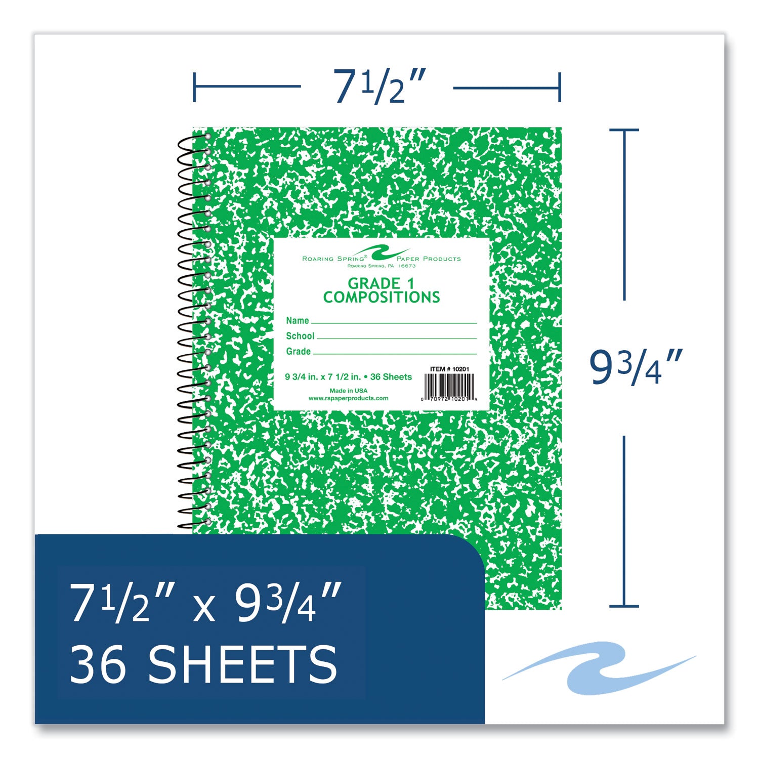 wirebound-composition-book-1-subject-manuscript-format-green-cover-36-975-x-75-sheet-48-ct-ships-in-4-6-bus-days_roa10201cs - 4