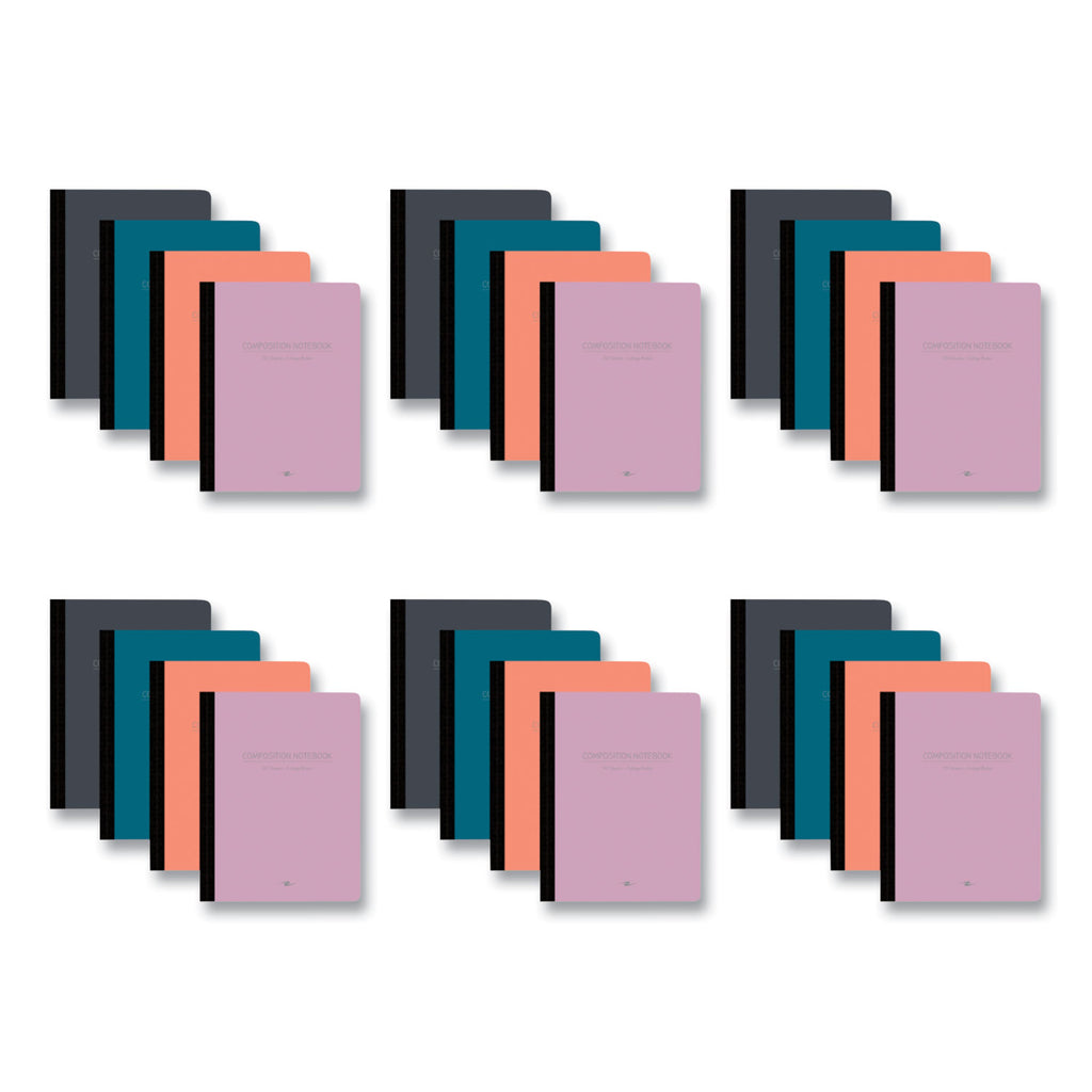 poly-flex-composition-notebook-med-college-rule-asst-cover-70-975-x-75-sheet-24-ct-ships-in-4-6-business-days_roa77294cs - 1