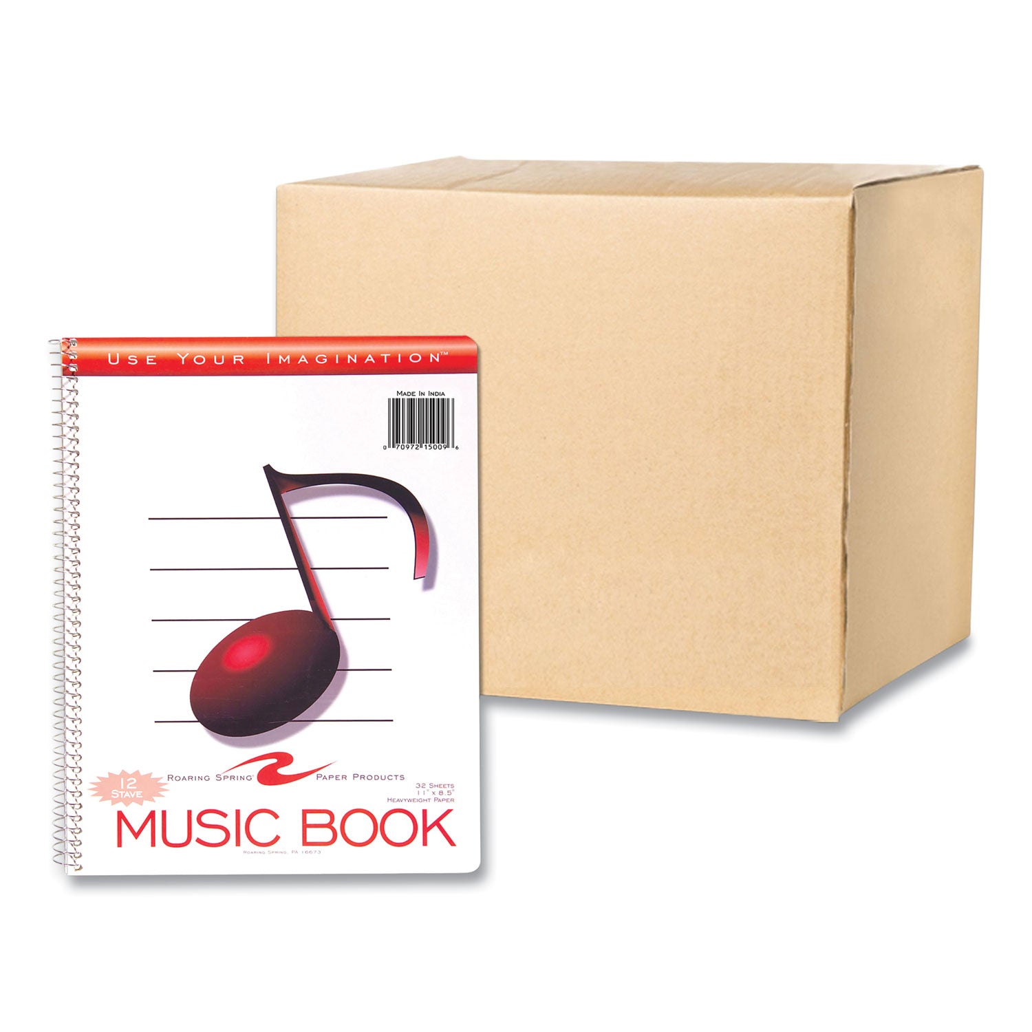 music-notebook-music-transcription-format-white-cover-32-11-x-85-sheets-24-carton-ships-in-4-6-business-days_roa15009cs - 1