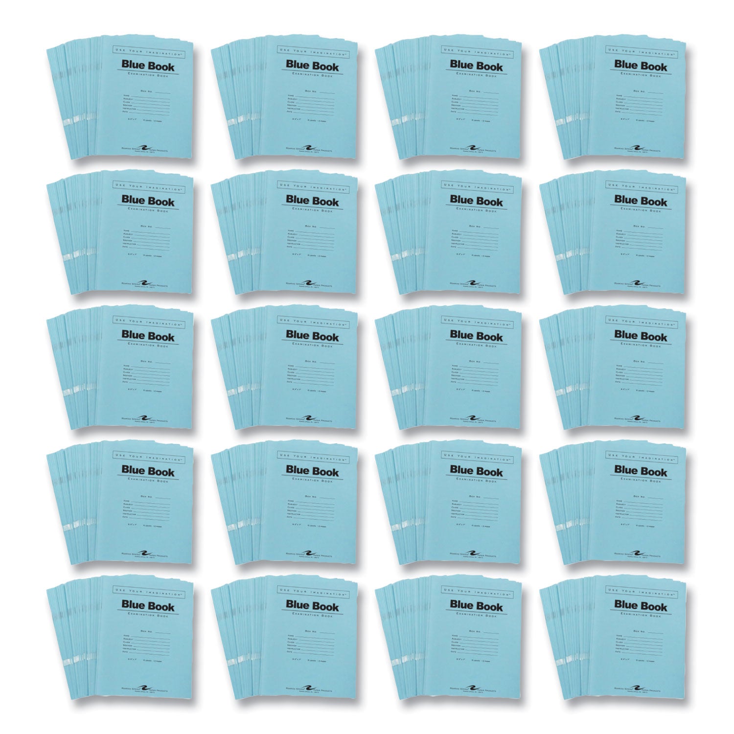 Examination Blue Book, Wide/Legal Rule, Blue Cover, (6) 8.5 x 7 Sheets, 1,000/Carton, Ships in 4-6 Business Days