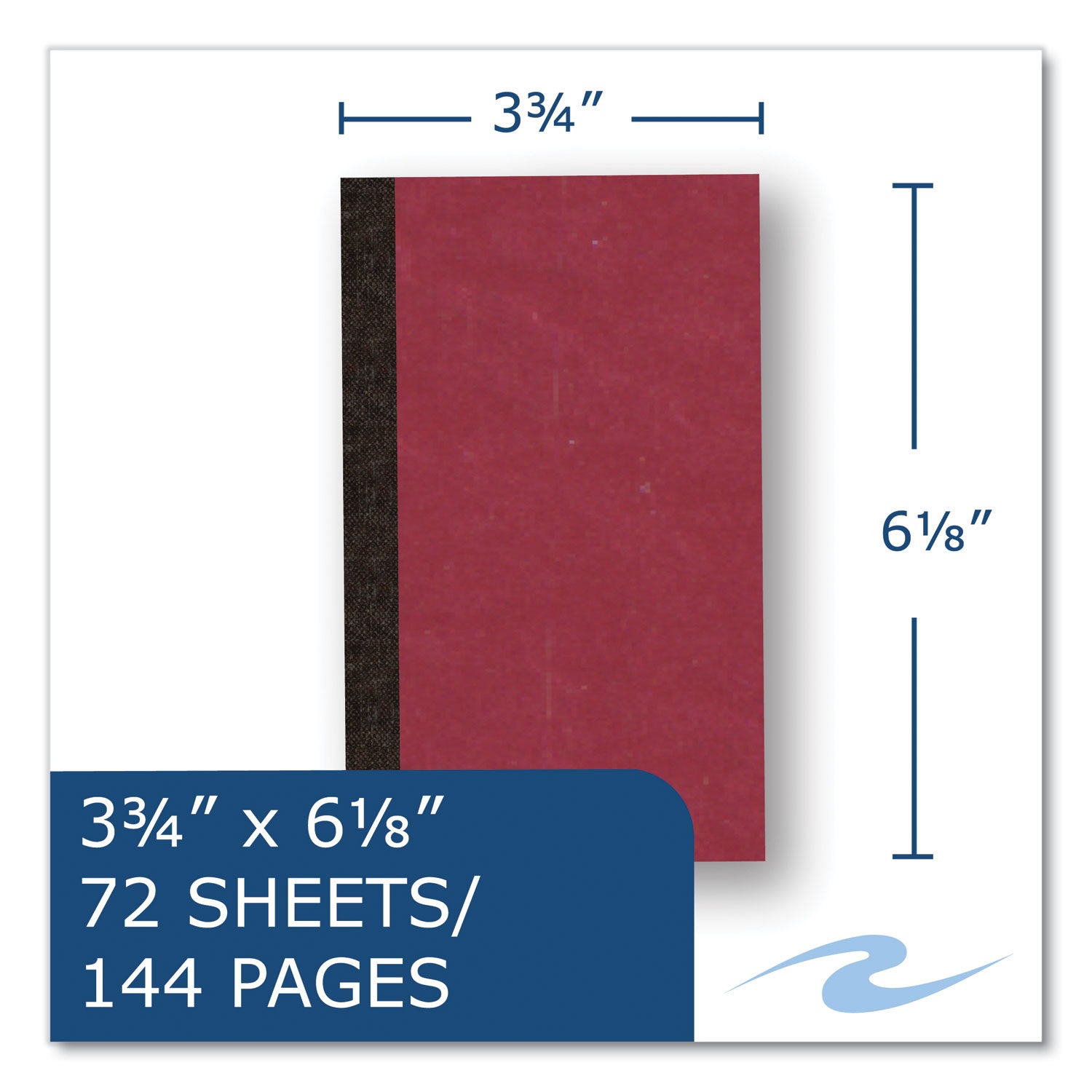 sewn-memo-book-narrow-rule-red-cover-70-6-x-375-sheets-144-carton-ships-in-4-6-business-days_roa76096cs - 4